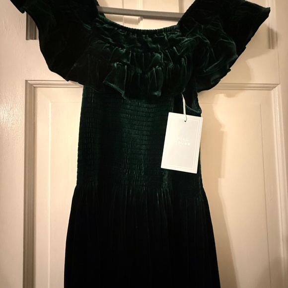 Hill House Green Velvet Midi Dress - Picture 4 of 5